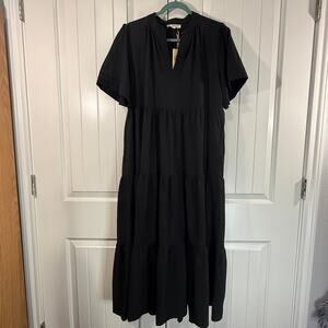Darcy V-Neck Short Sleeve Midi Dress
